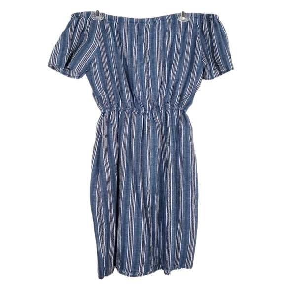 UNIVERSAL THREAD multi stripe linen blend strapless mini dress - Picture 3 of 6